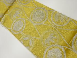 立涌に丸紋・松竹梅・菊・花菱模様織出し袋帯